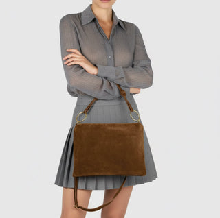 Italian Genuine Suede Shoulder Bag | Modena - Glamourous Grace