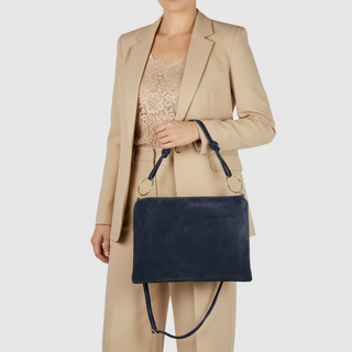 Italian Genuine Suede Shoulder Bag | Modena - Glamourous Grace