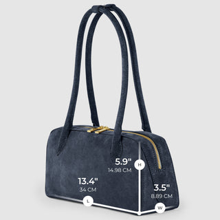 Italian Genuine Suede Shoulder Bag | Pavia - Glamourous Grace