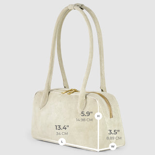 Italian Genuine Suede Shoulder Bag | Pavia - Glamourous Grace