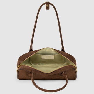 Italian Genuine Suede Shoulder Bag | Pavia - Glamourous Grace