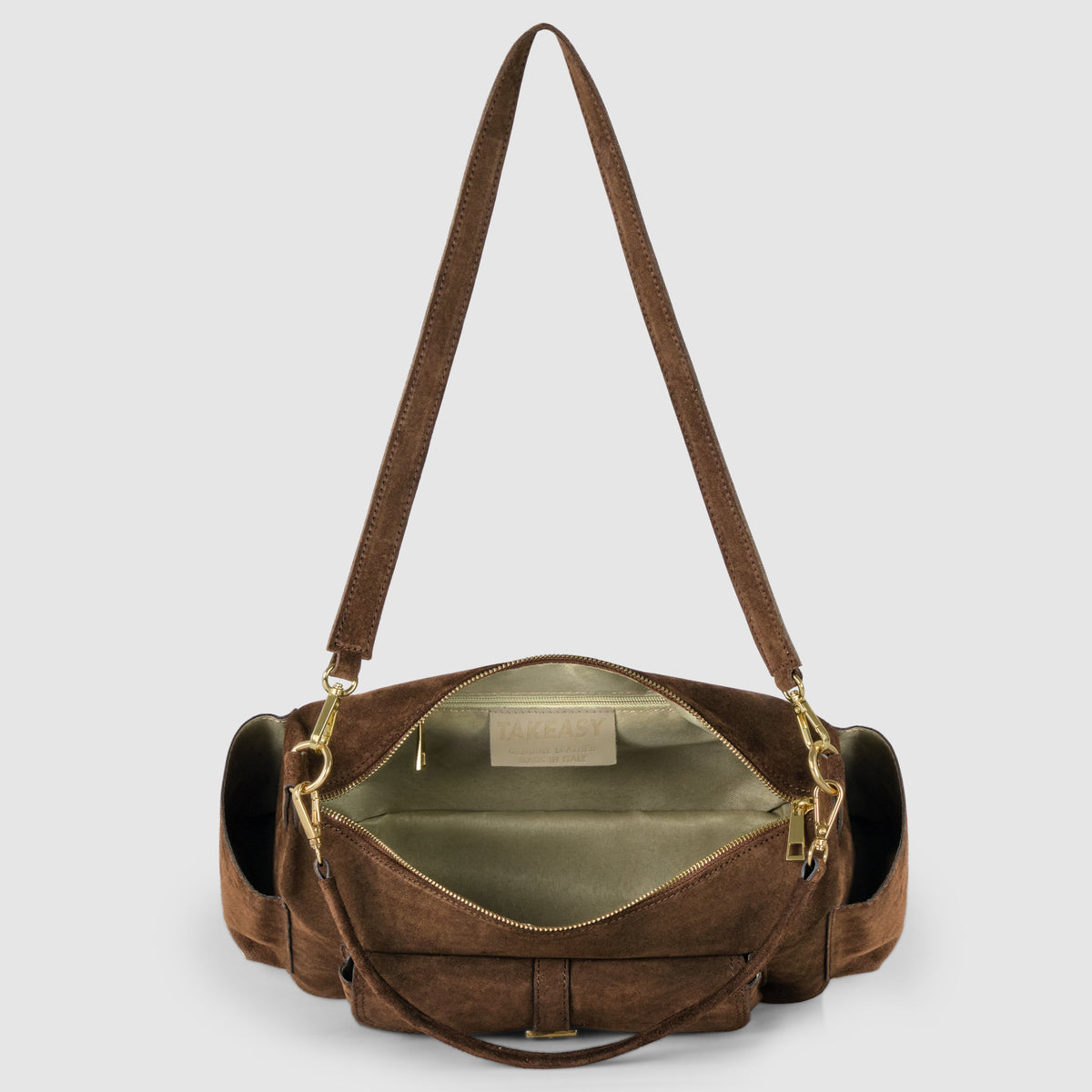 Italian Genuine Suede Shoulder Bag | Sondrio - Glamourous Grace