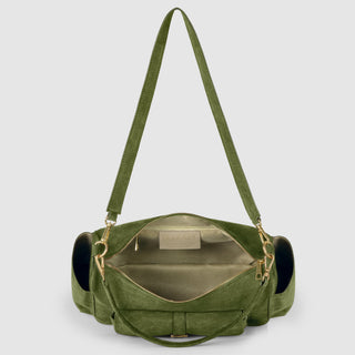 Italian Genuine Suede Shoulder Bag | Sondrio - Glamourous Grace