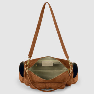 Italian Genuine Suede Shoulder Bag | Sondrio - Glamourous Grace