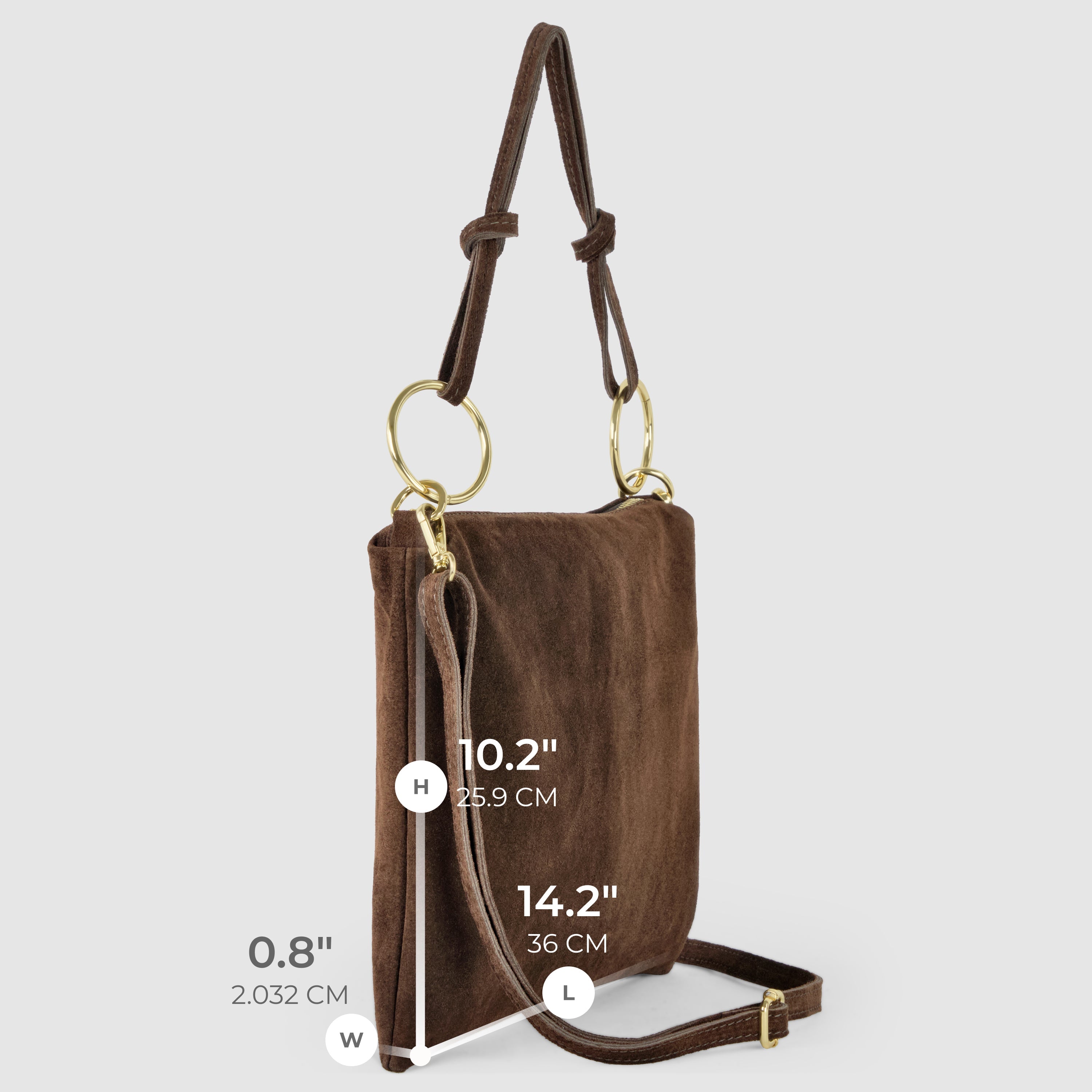 Italian Genuine Suede Shoulder Bag | Modena - Glamourous Grace