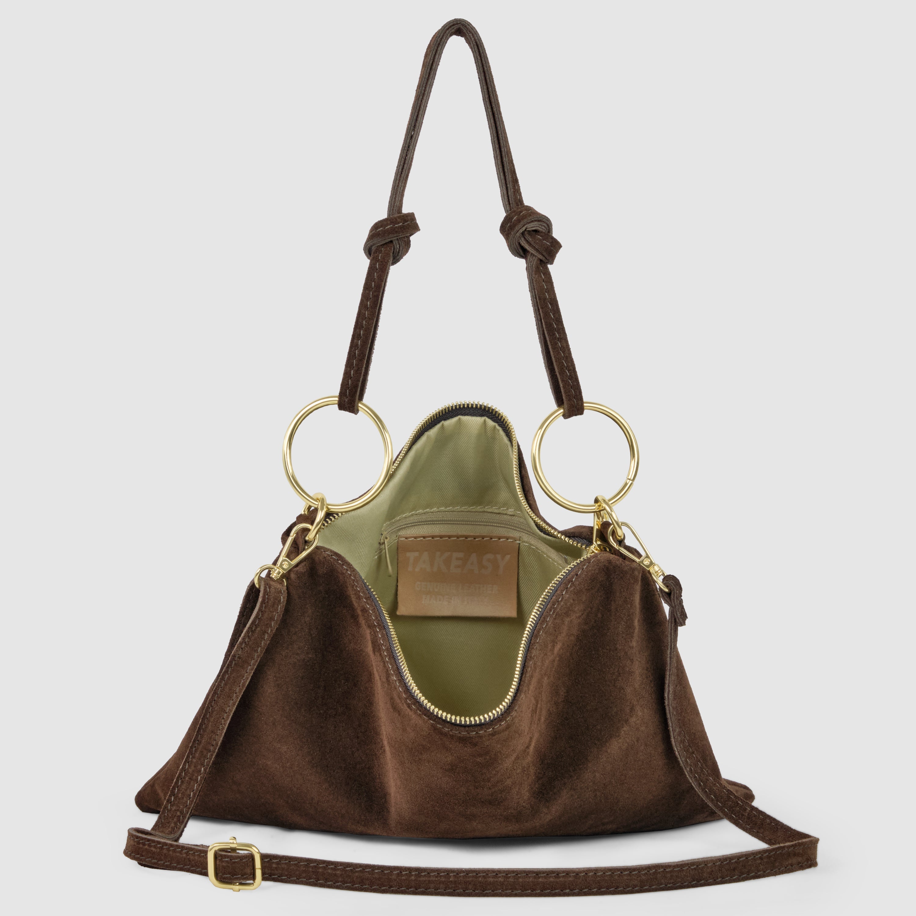Italian Genuine Suede Shoulder Bag | Modena - Glamourous Grace