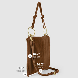 Italian Genuine Suede Shoulder Bag | Modena - Glamourous Grace