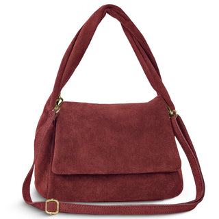 Italian Genuine Suede Top-Handle Bag | Ravenna - Glamourous Grace