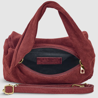 Italian Genuine Suede Top-Handle Bag | Ravenna - Glamourous Grace