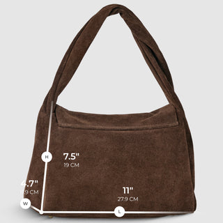 Italian Genuine Suede Top-Handle Bag | Ravenna - Glamourous Grace