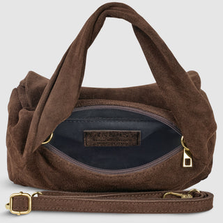 Italian Genuine Suede Top-Handle Bag | Ravenna - Glamourous Grace