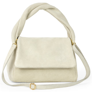 Italian Genuine Suede Top-Handle Bag | Ravenna - Glamourous Grace