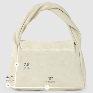 Italian Genuine Suede Top-Handle Bag | Ravenna - Glamourous Grace