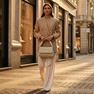 Italian Genuine Suede Top-Handle Bag | Ravenna - Glamourous Grace