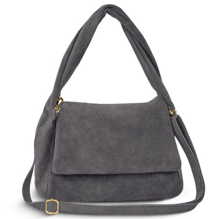 Italian Genuine Suede Top-Handle Bag | Ravenna - Glamourous Grace