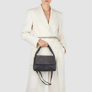 Italian Genuine Suede Top-Handle Bag | Ravenna - Glamourous Grace