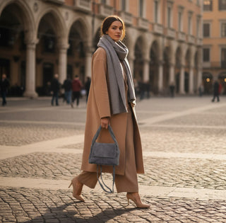 Italian Genuine Suede Top-Handle Bag | Ravenna - Glamourous Grace
