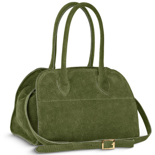 Italian Genuine Suede Top-Handle Bag | Novara - Glamourous Grace