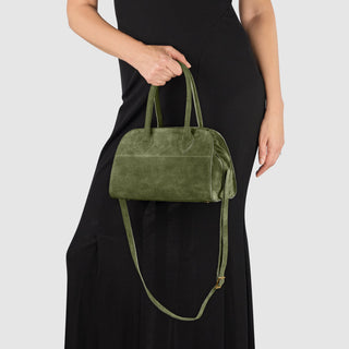 Italian Genuine Suede Top-Handle Bag | Novara - Glamourous Grace