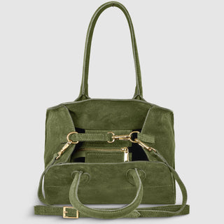 Italian Genuine Suede Top-Handle Bag | Novara - Glamourous Grace