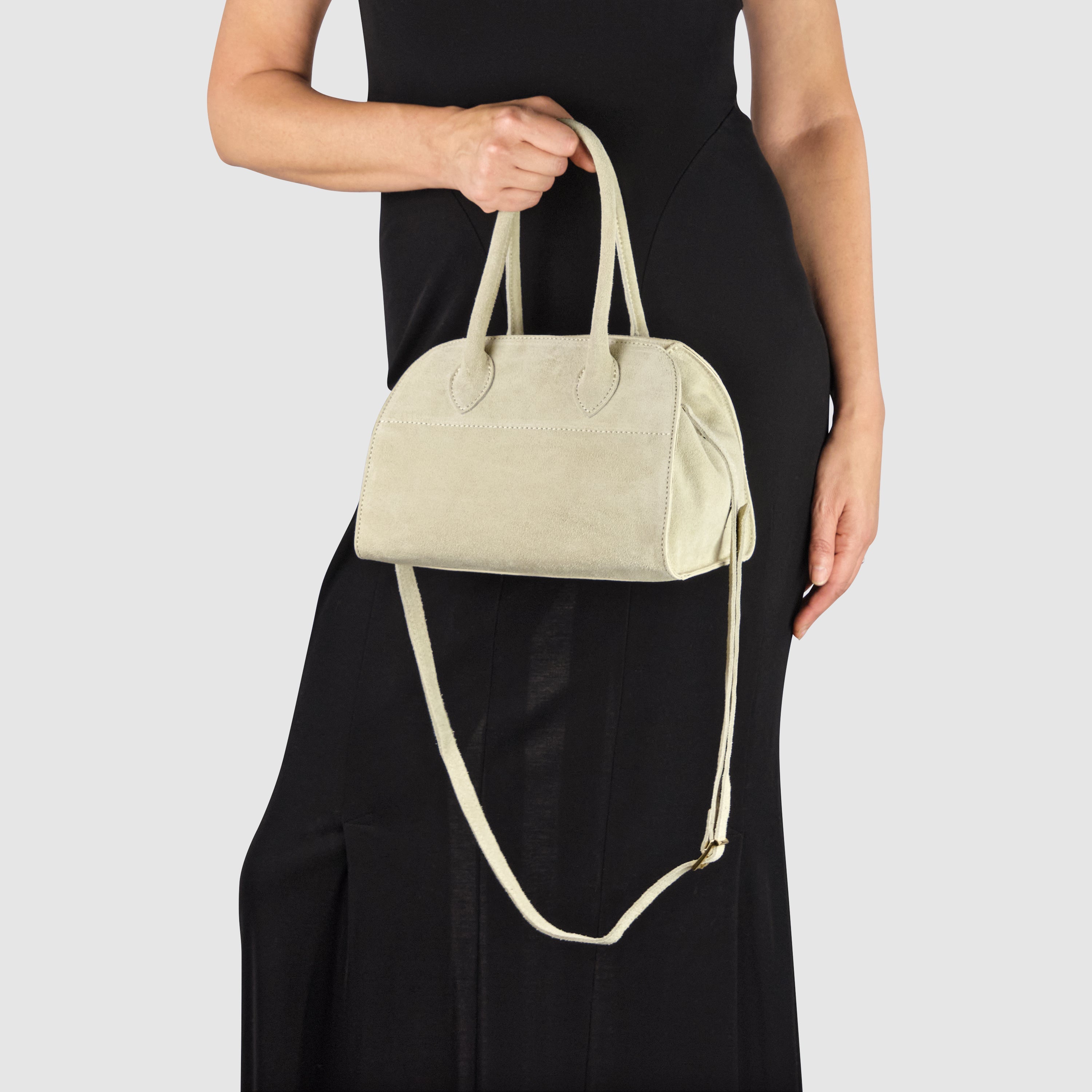 Italian Genuine Suede Top-Handle Bag | Novara - Glamourous Grace