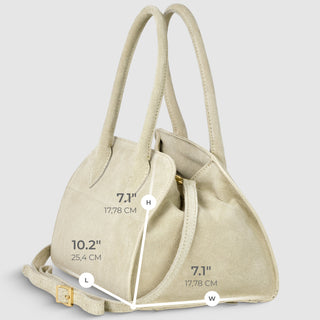 Italian Genuine Suede Top-Handle Bag | Novara - Glamourous Grace