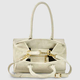 Italian Genuine Suede Top-Handle Bag | Novara - Glamourous Grace