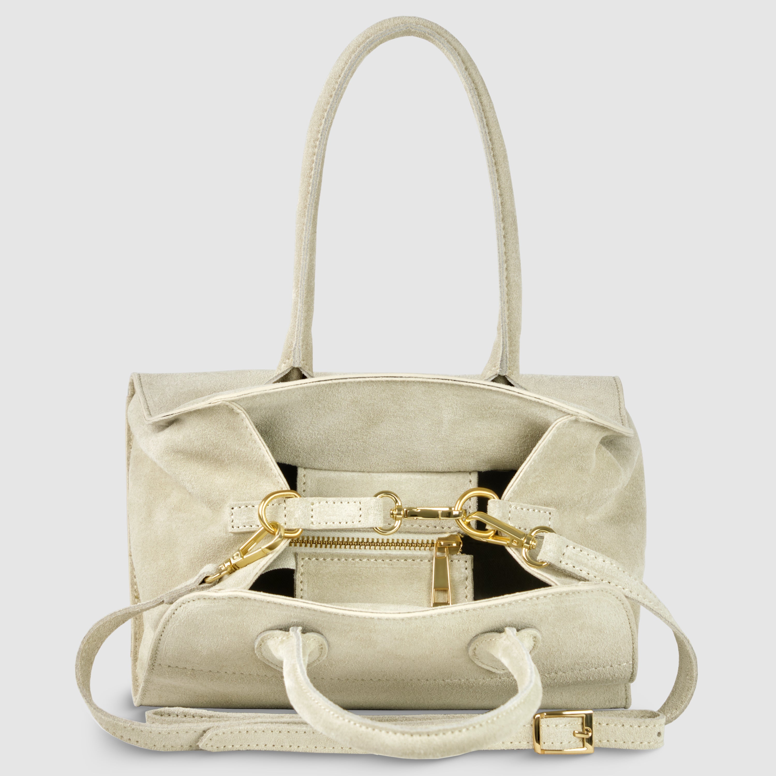 Italian Genuine Suede Top-Handle Bag | Novara - Glamourous Grace