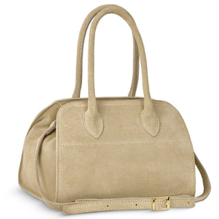 Italian Genuine Suede Top-Handle Bag | Novara - Glamourous Grace