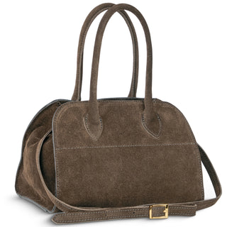 Italian Genuine Suede Top-Handle Bag | Novara - Glamourous Grace