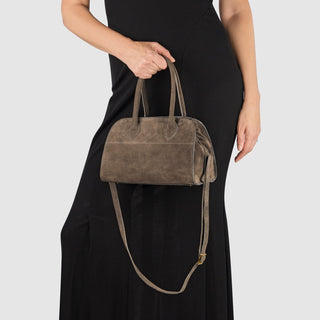 Italian Genuine Suede Top-Handle Bag | Novara - Glamourous Grace
