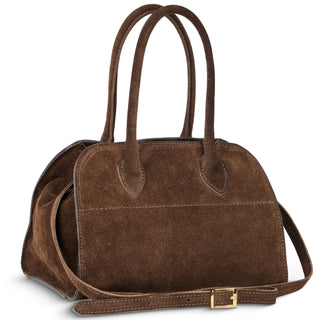 Italian Genuine Suede Top-Handle Bag | Novara - Glamourous Grace