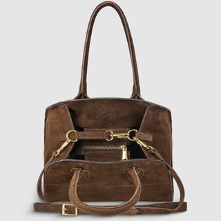 Italian Genuine Suede Top-Handle Bag | Novara - Glamourous Grace