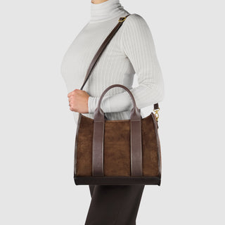 Italian Genuine Suede Tote Bag | Brianza - Glamourous Grace