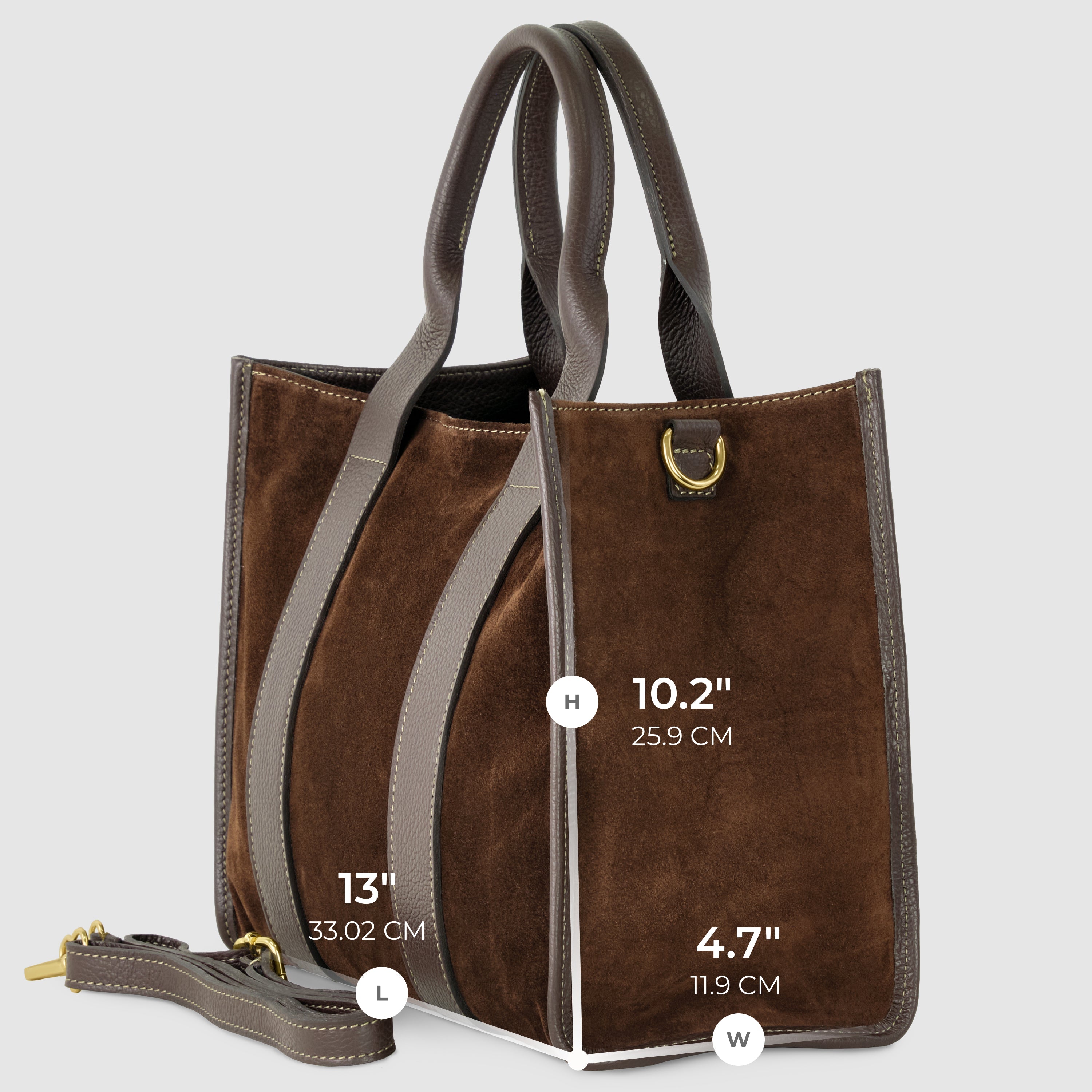 Italian Genuine Suede Tote Bag | Brianza - Glamourous Grace