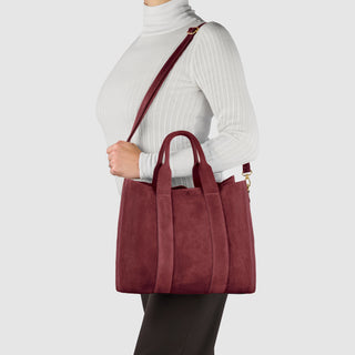 Italian Genuine Suede Tote Bag | Brianza - Glamourous Grace