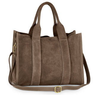 Italian Genuine Suede Tote Bag | Brianza - Glamourous Grace