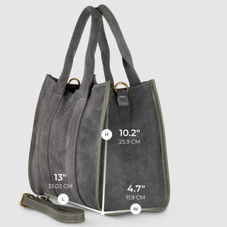 Italian Genuine Suede Tote Bag | Brianza - Glamourous Grace
