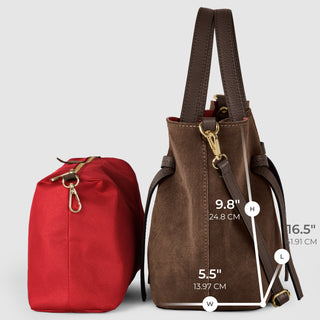 Italian Genuine Suede Tote Bag | Rovigo - Glamourous Grace
