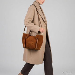 Italian Genuine Suede Tote Bag | Rovigo - Glamourous Grace