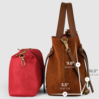 Italian Genuine Suede Tote Bag | Rovigo - Glamourous Grace