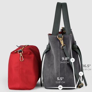 Italian Genuine Suede Tote Bag | Rovigo - Glamourous Grace