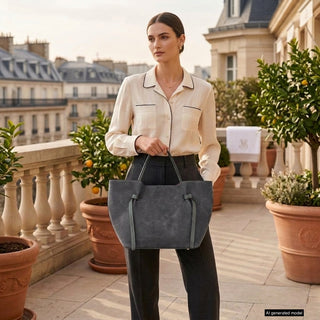 Italian Genuine Suede Tote Bag | Rovigo - Glamourous Grace