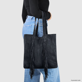 Italian Genuine Suede Tote Bag | Como - Glamourous Grace