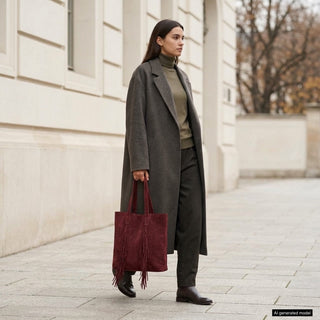 Italian Genuine Suede Tote Bag | Como - Glamourous Grace