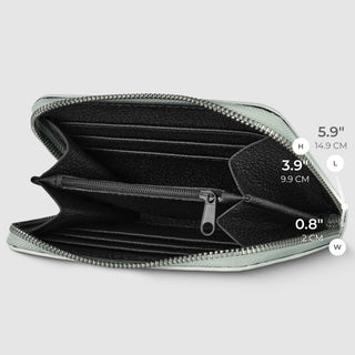 Italian Genuine Woven-Embossed Metallic Suede Wallet | Pesaro - Glamourous Grace