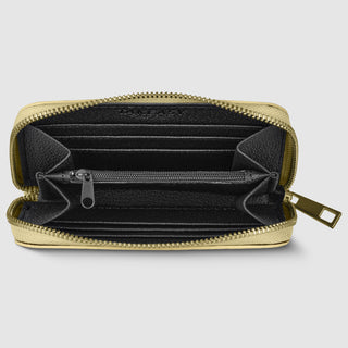 Italian Genuine Woven-Embossed Metallic Suede Wallet | Pesaro - Glamourous Grace