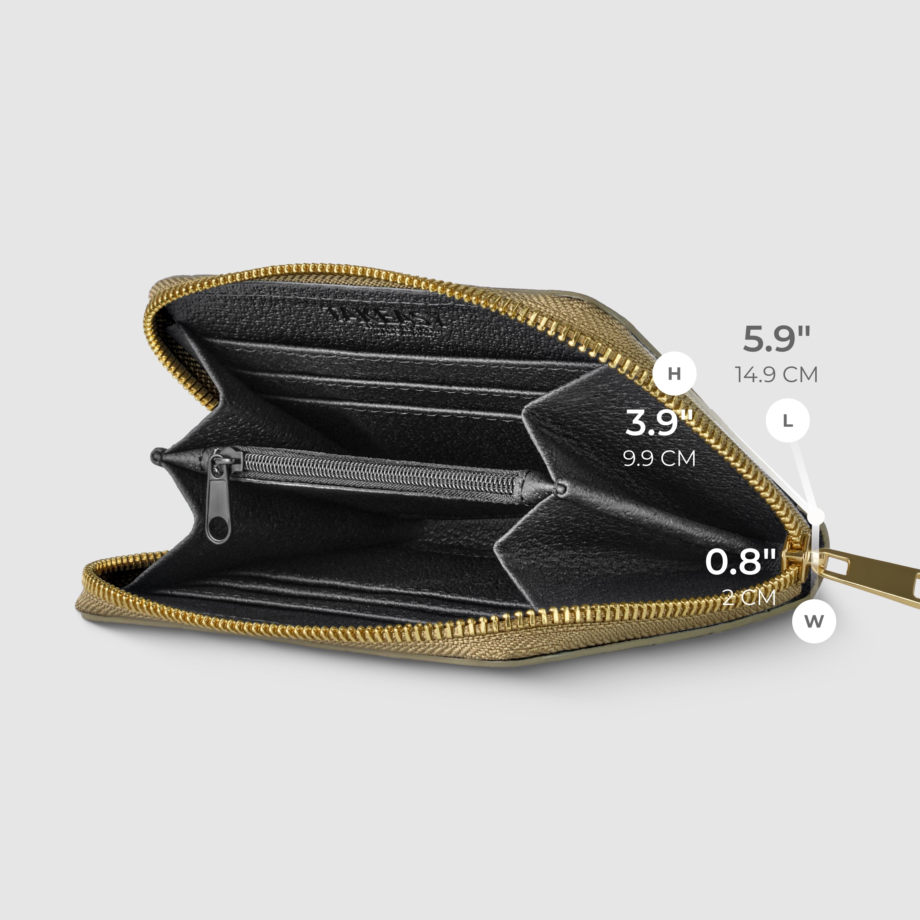 Italian Genuine Woven-Embossed Metallic Suede Wallet | Pesaro - Glamourous Grace