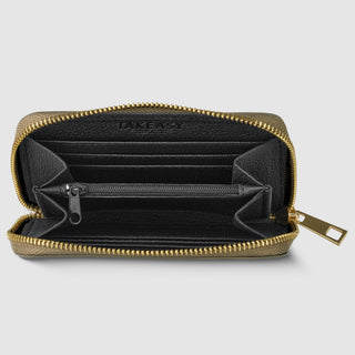 Italian Genuine Woven-Embossed Metallic Suede Wallet | Pesaro - Glamourous Grace
