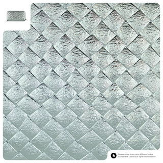 Italian Genuine Woven-Embossed Metallic Suede Wallet | Trento - Glamourous Grace